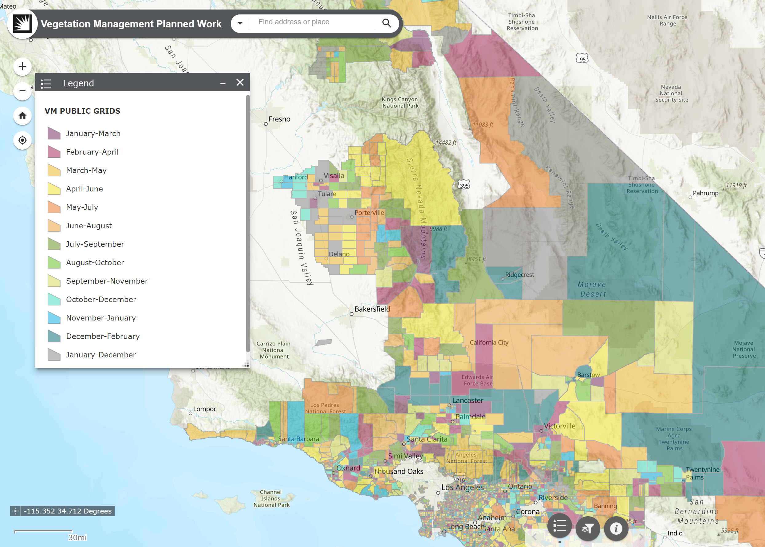 california electric grid map